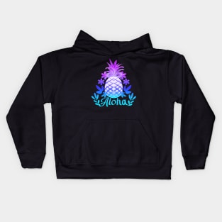 Summer Time Aloha Pineapple Kids Hoodie